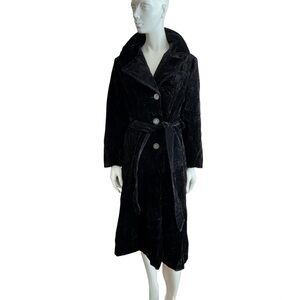 Vintage Lou Ritchie Montreal Crushed Black Velvet Coat